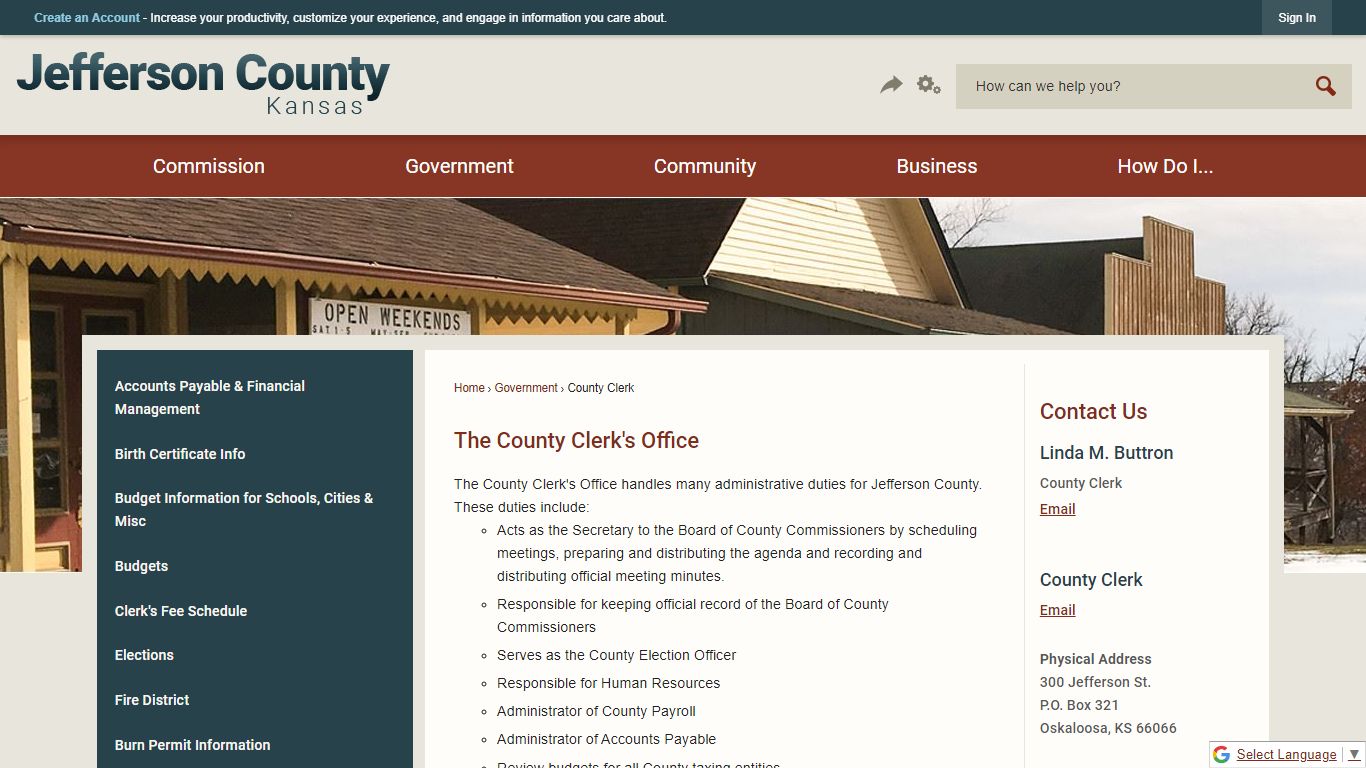 The County Clerk's Office | Jefferson County, KS - Official Website